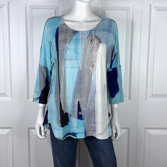 CLAIRE DESJARDINS women's 3/4 sleeve sweater large - Picture 1 of 2